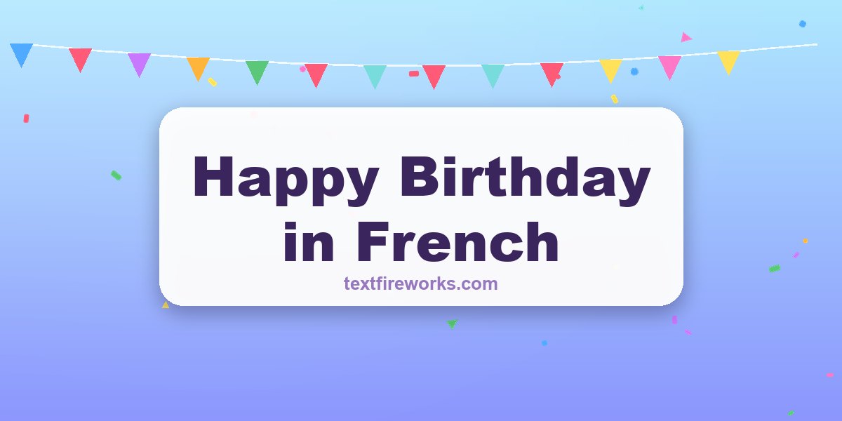 Happy Birthday in French