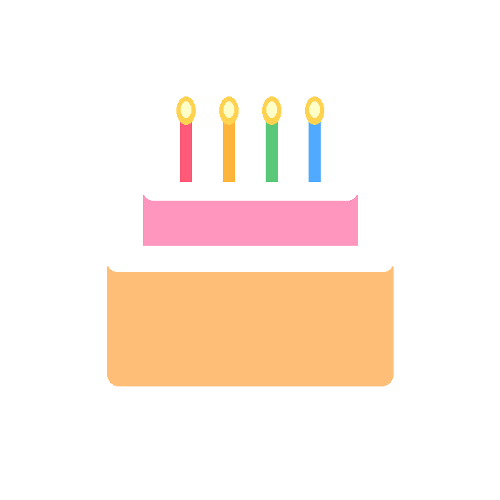 Free happy birthday cake clipart PNG with transparent background