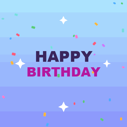 Free animated happy birthday GIF 2